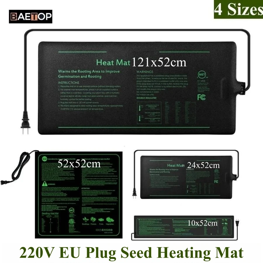 4 Sizes 220V EU Plug Seedling  - Heat Mat Seedling 评论和价格