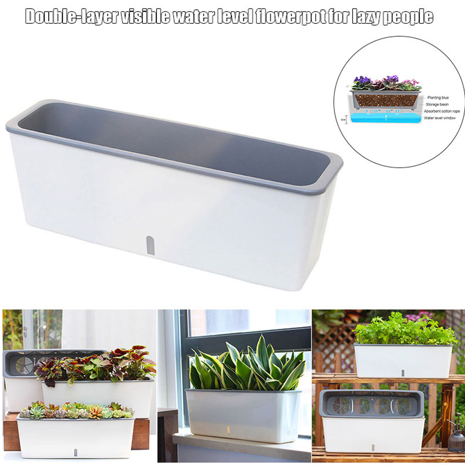 Self-Watering Planter Pots wit - Self Watering Insert 评论和价格