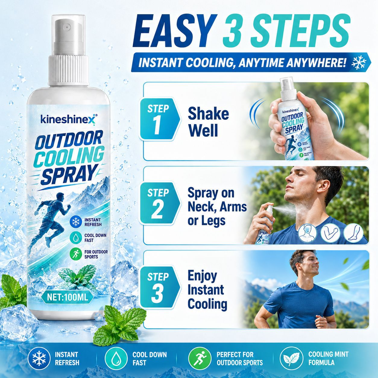 Outdoor Cooling Spray 100ml–In - Misting Bottle Fine 评论和价格
