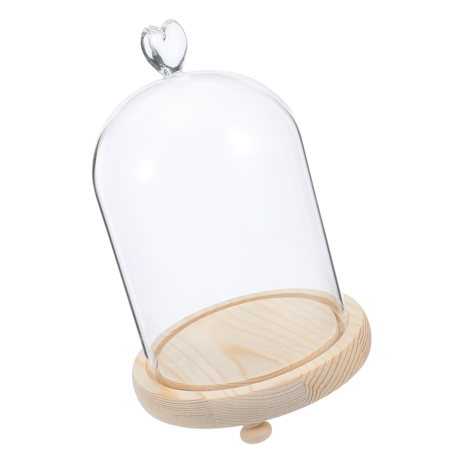 Heart Shaped Glass Dome Cloche - Plastic Dome Clear 评论和价格