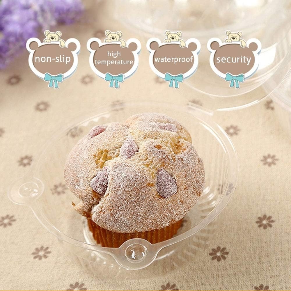 Cupcake Holders Individual,50  - Plastic Dome Clear 评论和价格