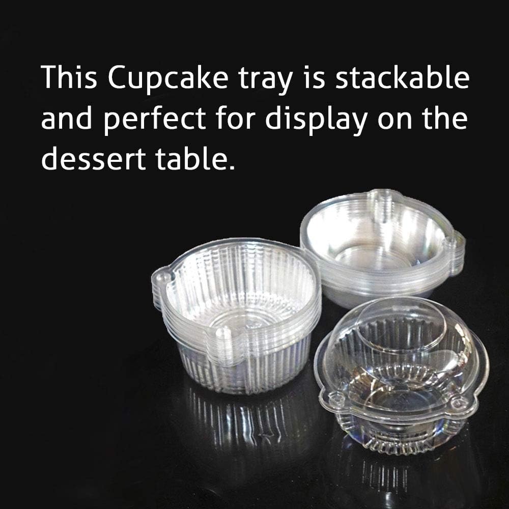 Cupcake Holders Individual,50  - Plastic Dome Clear 评论和价格