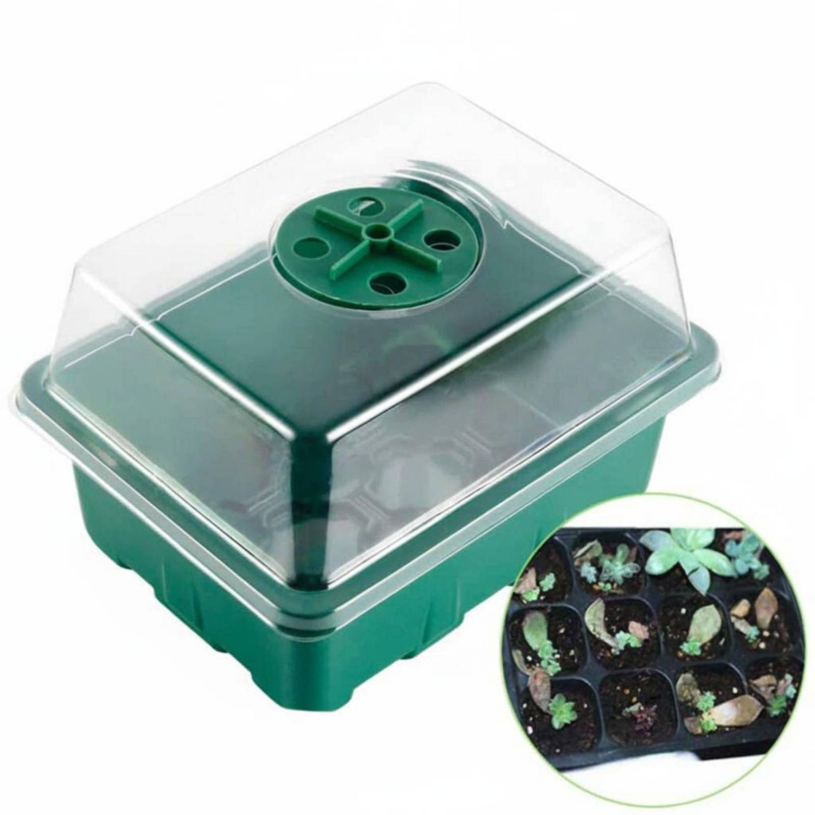 12 Compartment Germination Tra - Humidity Dome Kit 评论和价格