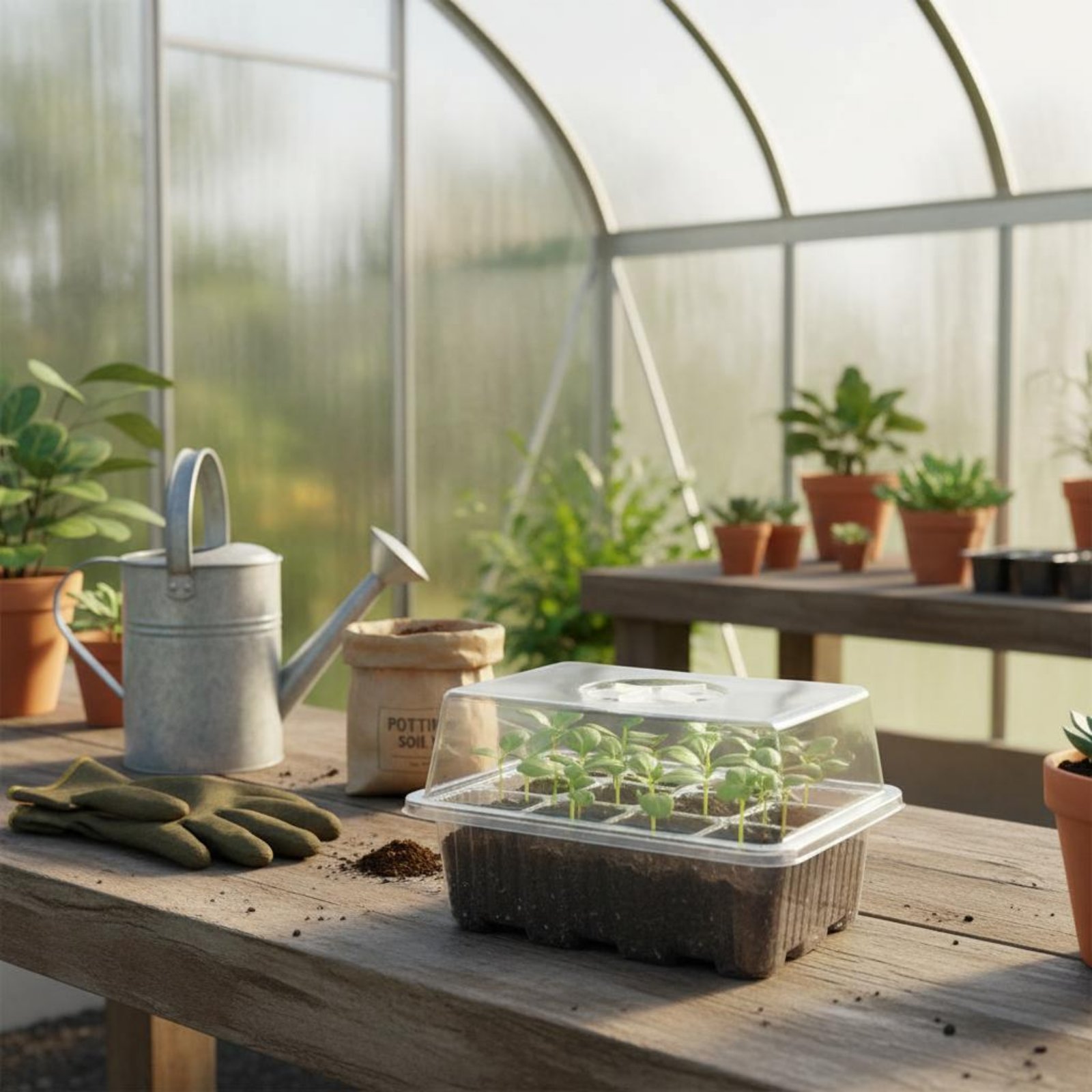12 Compartment Germination Tra - Humidity Dome Kit 评论和价格