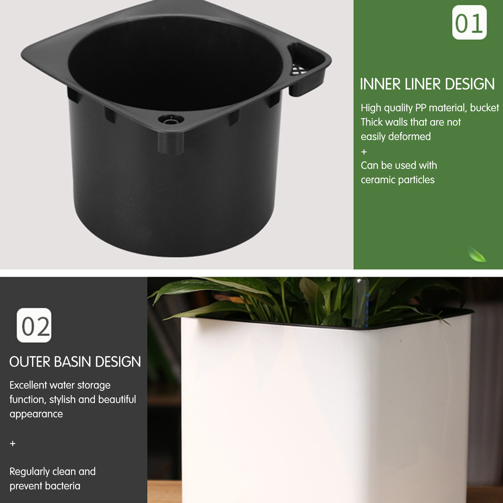 Self Watering Planter Self-wat - Self Watering Insert 评论和价格