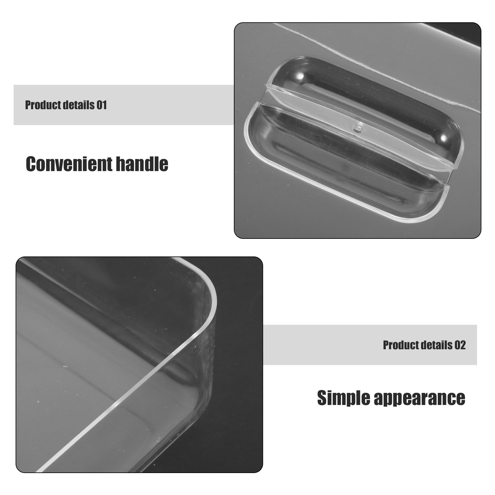 2Pcs Clear Acrylic Rectangular - Plastic Dome Clear 评论和价格
