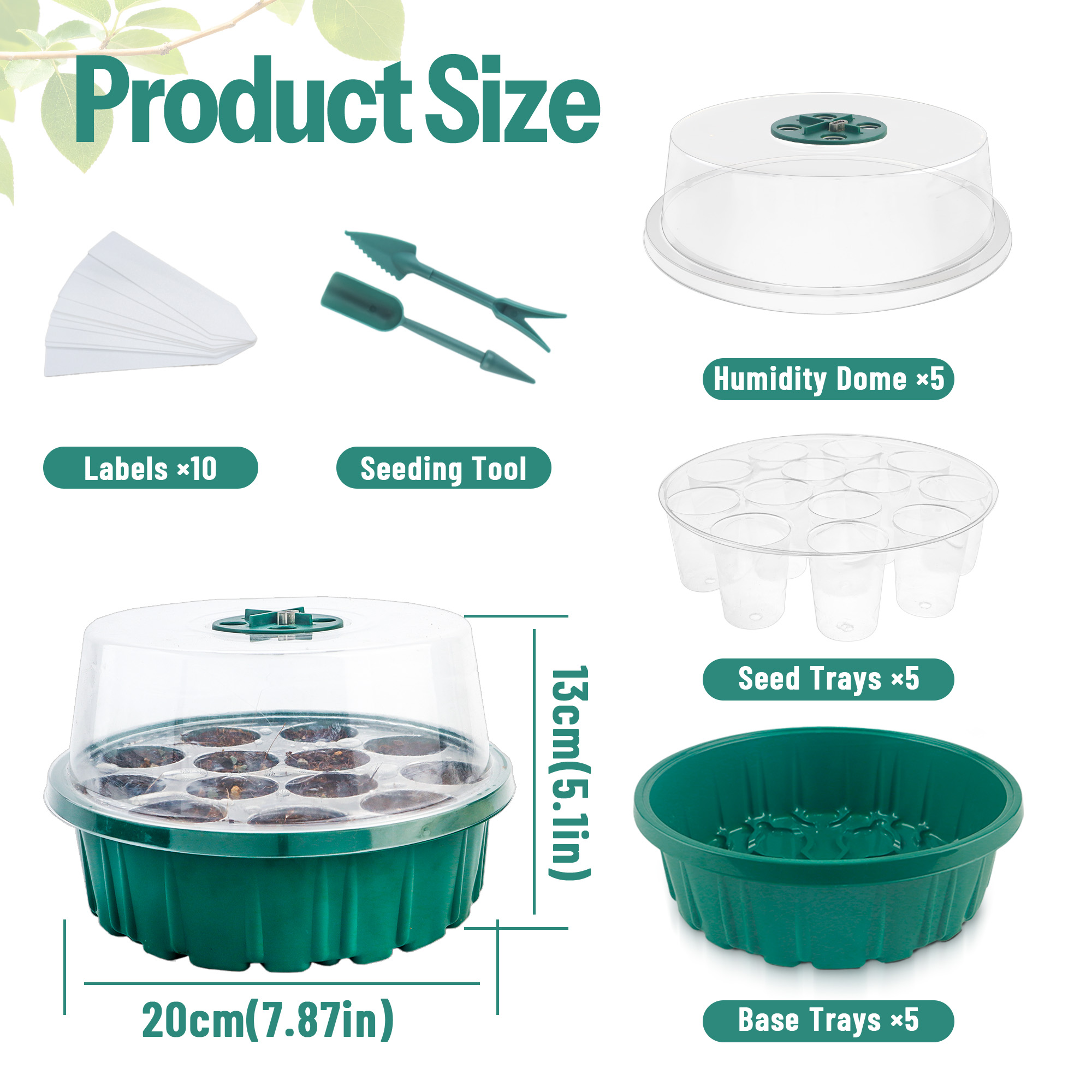 5 Pack Seed Starter Kit with P - Humidity Dome Kit 评论和价格