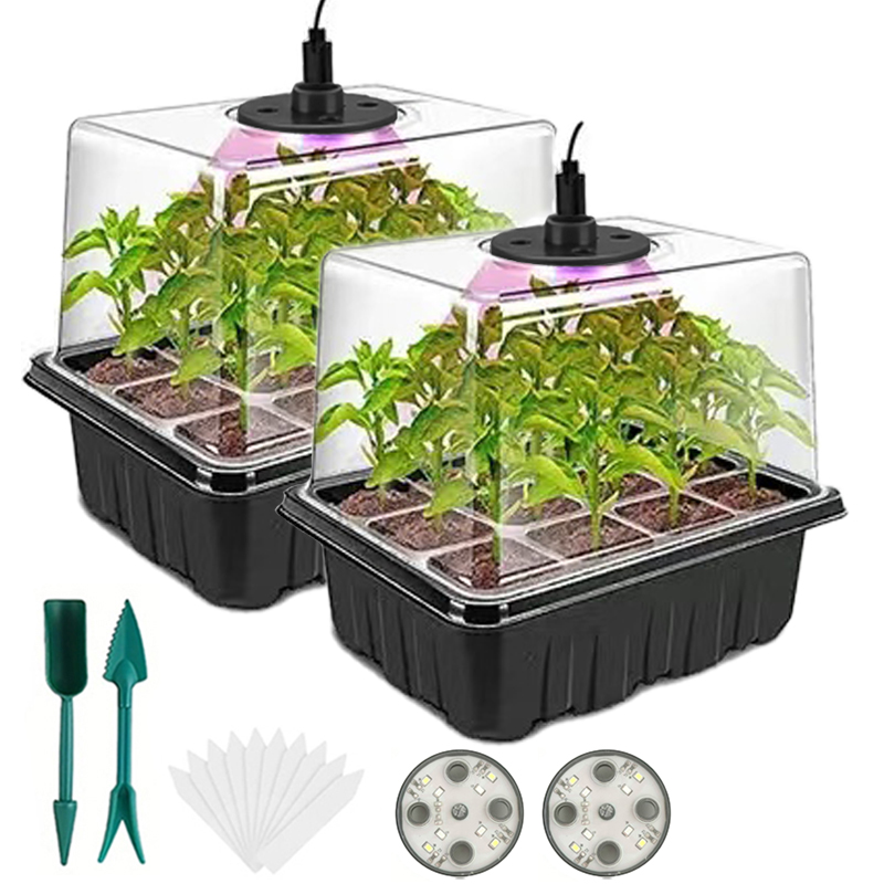 Seed starter tray with grow li - Humidity Dome Kit 评论和价格