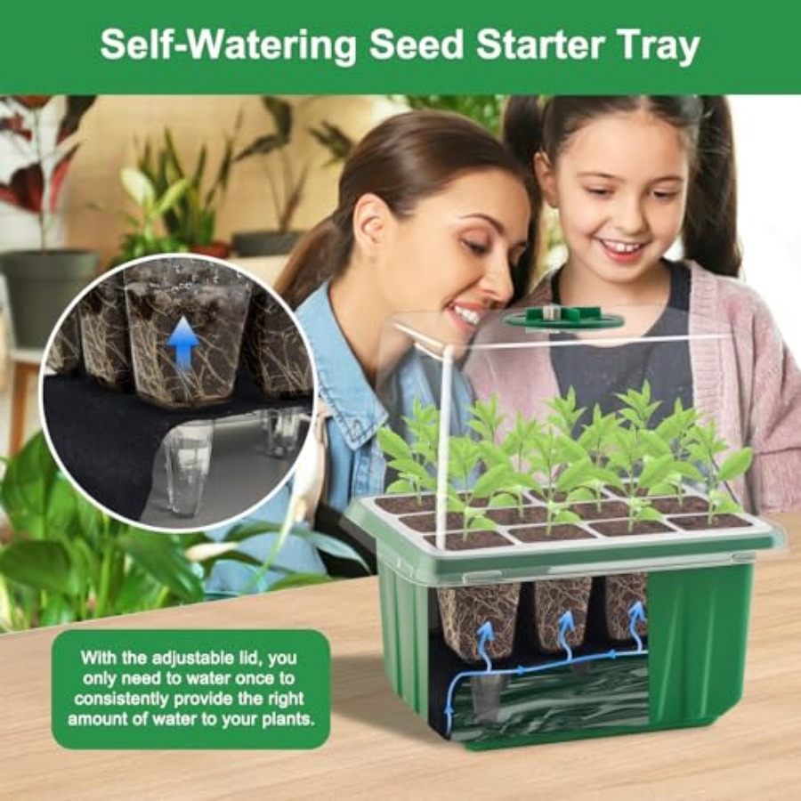 Seed Starter Tray with Light,  - Humidity Dome Kit 评论和价格