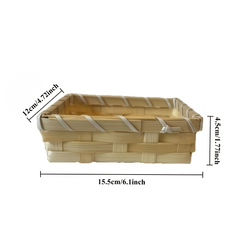 Handwoven Bamboo Napkin Basket - Agar Tissue Culture 评论和价格