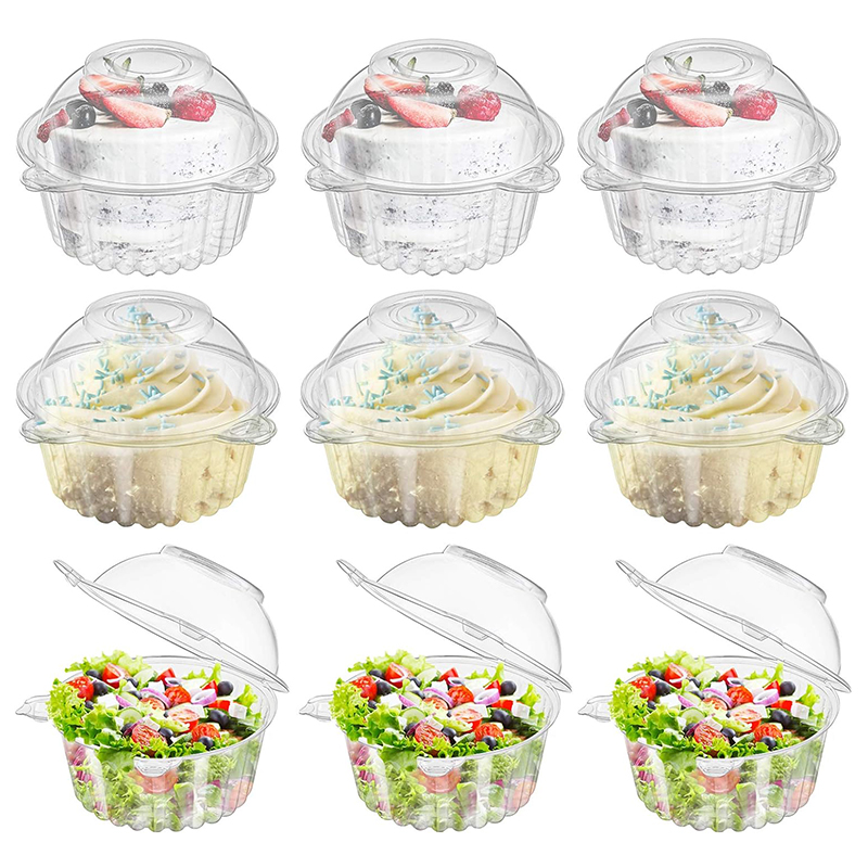 10pcs Cupcake Packaging Boxes  - Plastic Dome Clear 评论和价格