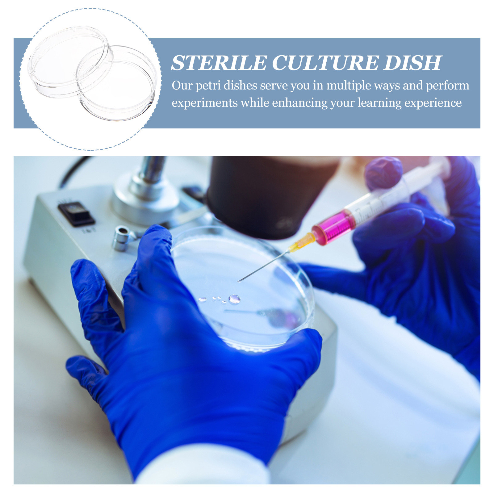30Pcs Petri Dish Clear Plastic - Agar Tissue Culture 评论和价格