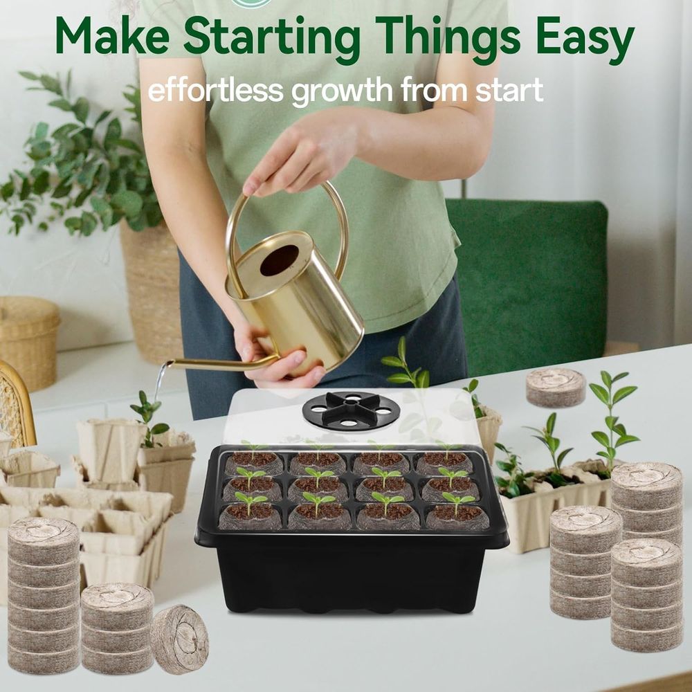 4 Pack Seed Starter Tray with  - Peat Pellet Tray 评论和价格