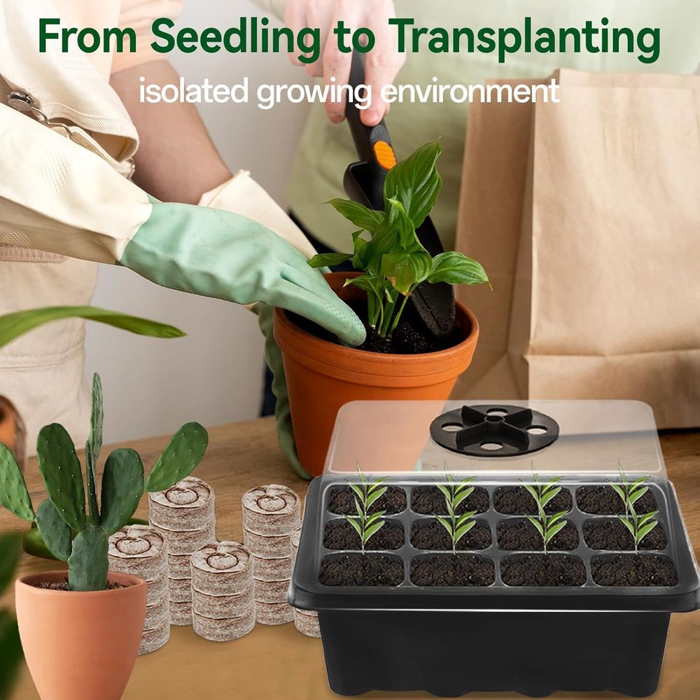 4 Pack Seed Starter Tray with  - Peat Pellet Tray 评论和价格