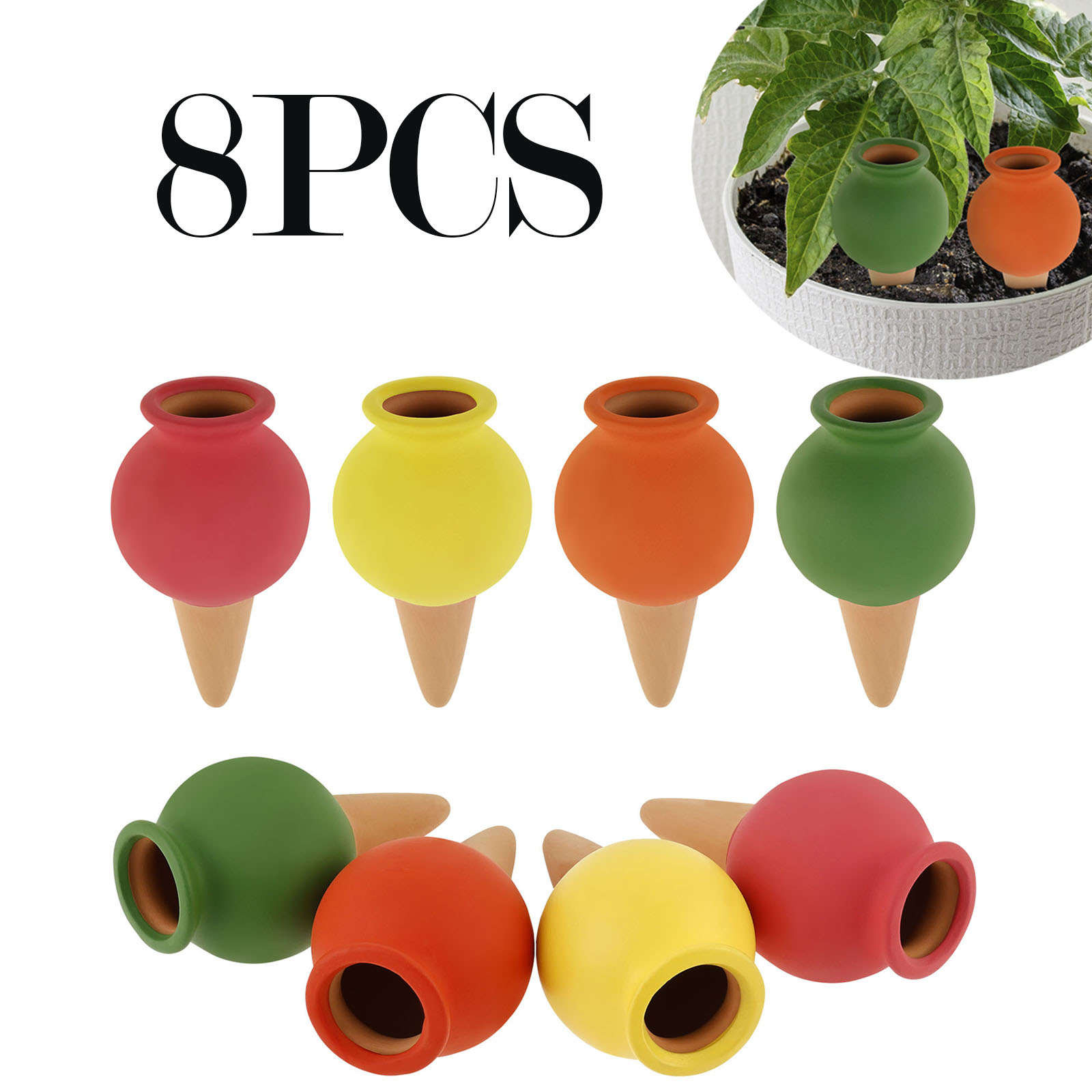 8Pcs Terracotta Self Watering  - Self Watering Insert 评论和价格