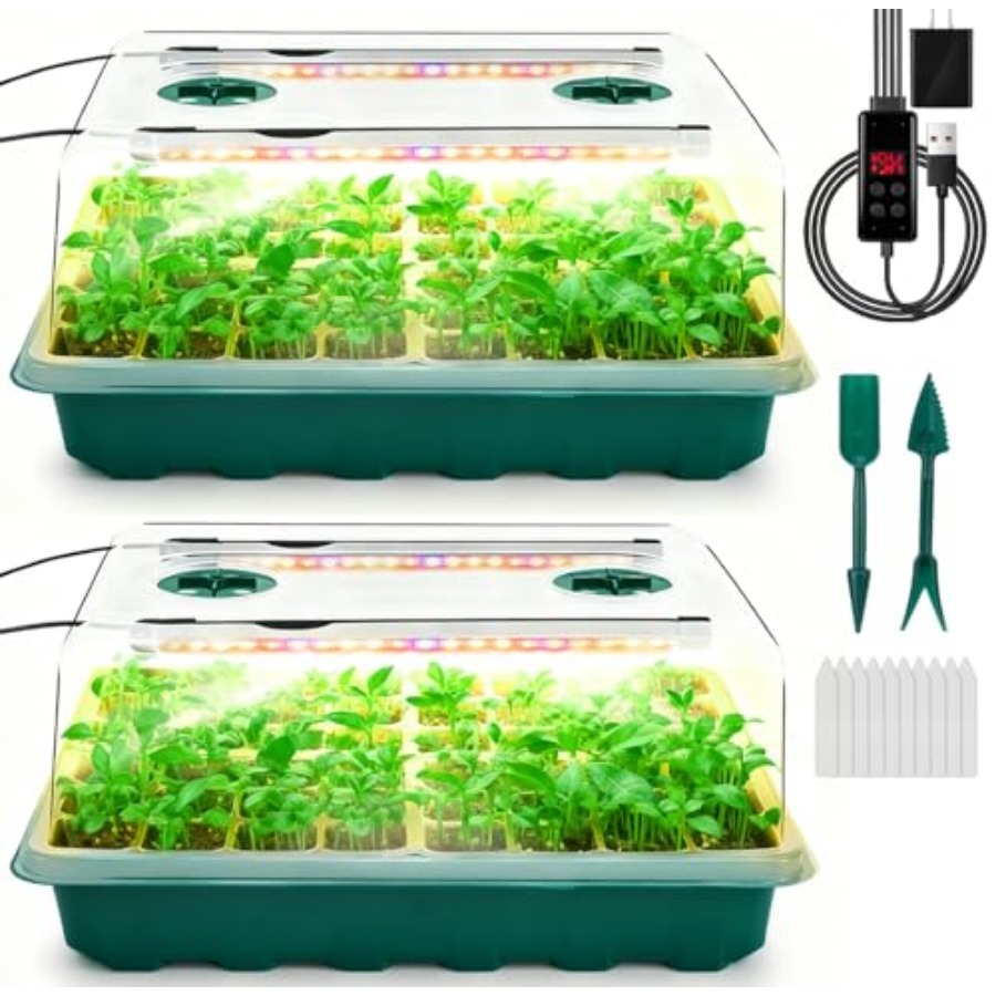 Seed Starter Tray with Grow Li - Humidity Dome Kit 评论和价格
