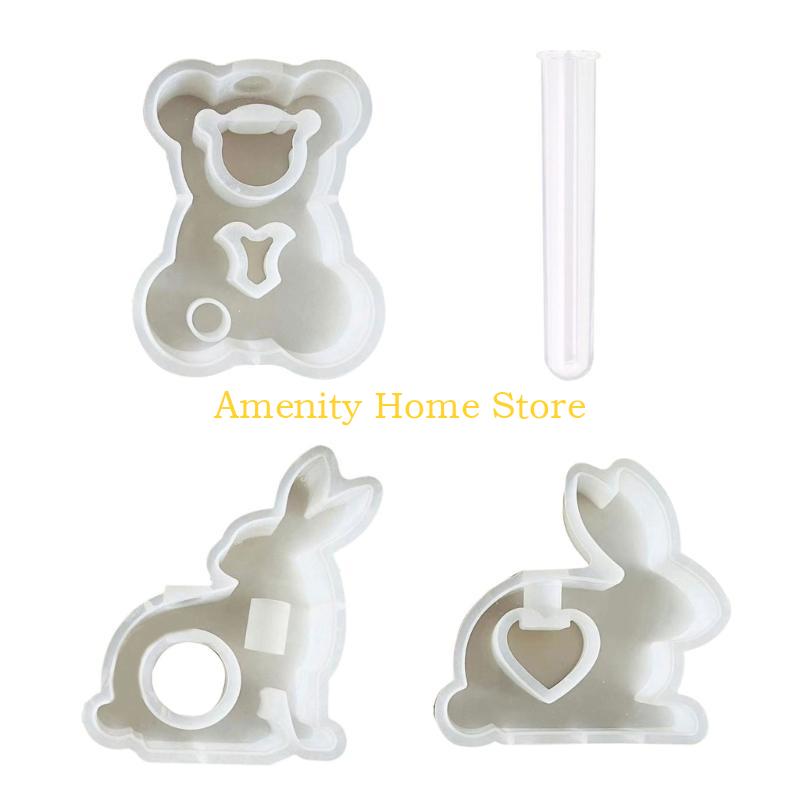 F26C Rabbits Bear Epoxy Resin  - Propagation Station Vase 评论和价格