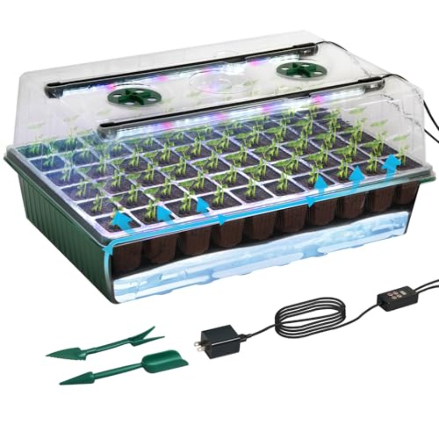 Seed Starter Tray with Grow Li - Humidity Dome Kit 评论和价格