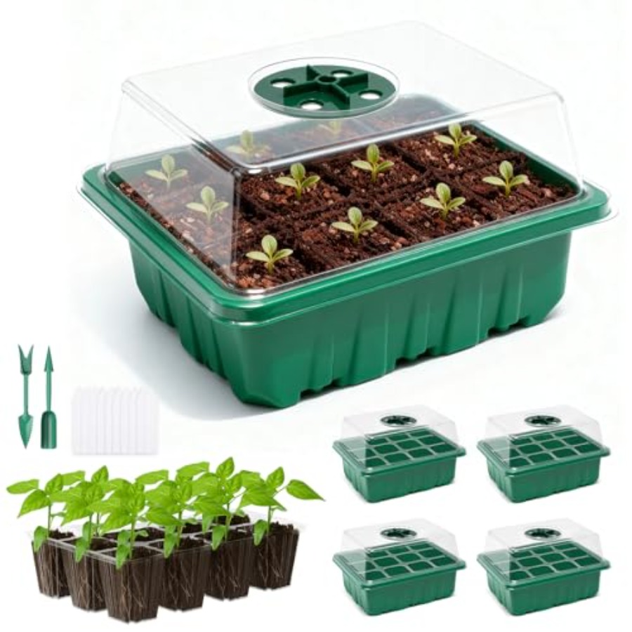 5 Packs Seed Starter Tray with - Humidity Dome Kit 评论和价格
